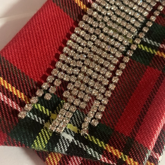 Anthropologie Leontime  vintage plaid chain hair bow new without tags main image 8